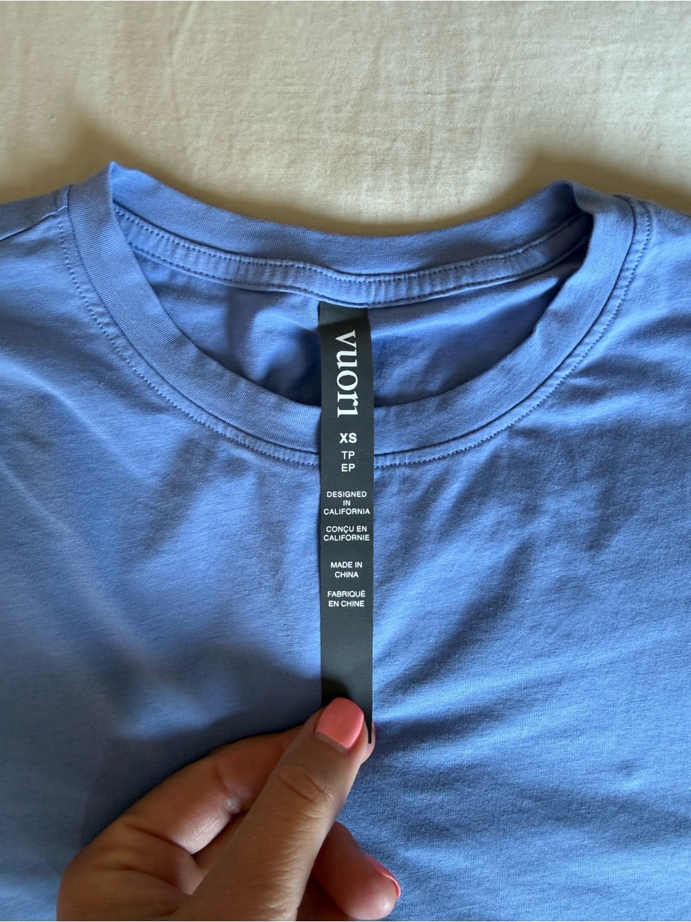 Vuori Short Sleeve Crew Tee in Periwinkle Blue - Picture 2 of 4
